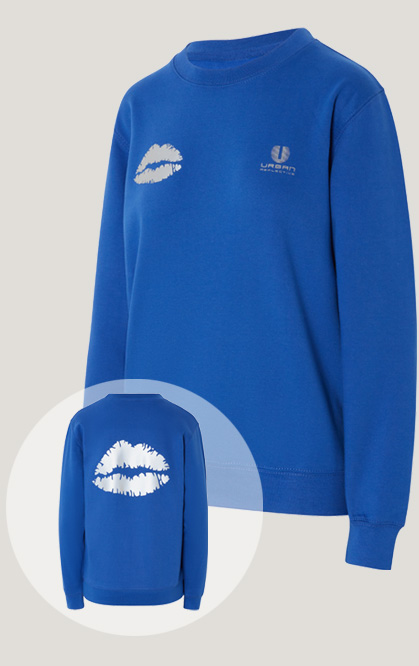 reflective sweatshirt - blue